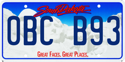 SD license plate 0BCB93