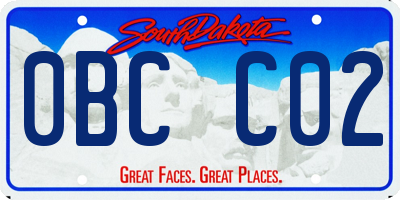SD license plate 0BCC02