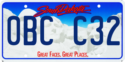 SD license plate 0BCC32