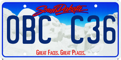 SD license plate 0BCC36