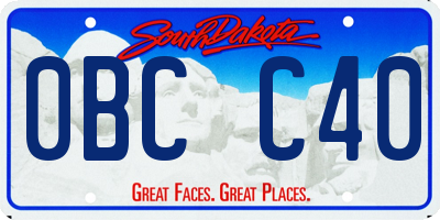 SD license plate 0BCC40