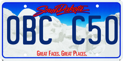 SD license plate 0BCC50