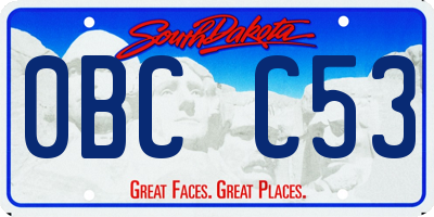 SD license plate 0BCC53