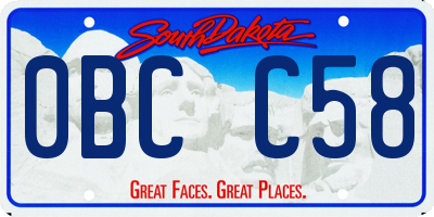 SD license plate 0BCC58