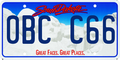 SD license plate 0BCC66