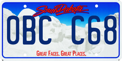 SD license plate 0BCC68