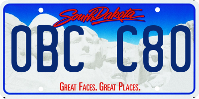SD license plate 0BCC80