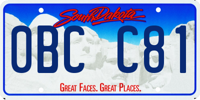 SD license plate 0BCC81