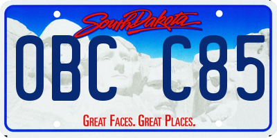SD license plate 0BCC85