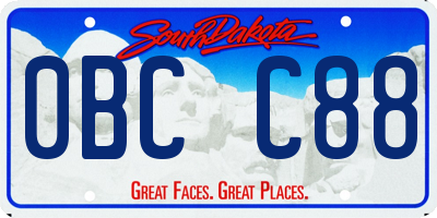 SD license plate 0BCC88