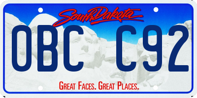 SD license plate 0BCC92
