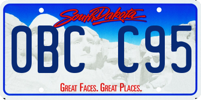 SD license plate 0BCC95