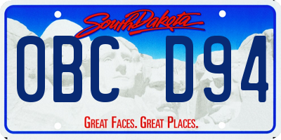 SD license plate 0BCD94