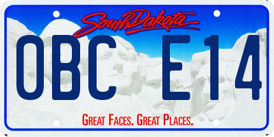 SD license plate 0BCE14