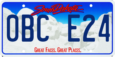 SD license plate 0BCE24