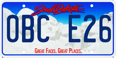 SD license plate 0BCE26