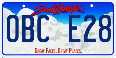 SD license plate 0BCE28