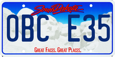 SD license plate 0BCE35