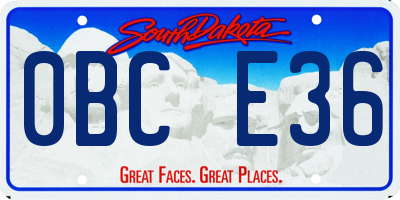 SD license plate 0BCE36