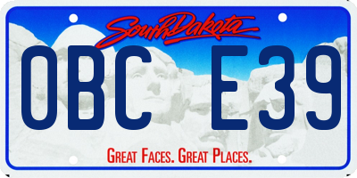 SD license plate 0BCE39