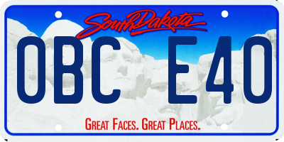 SD license plate 0BCE40
