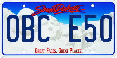 SD license plate 0BCE50