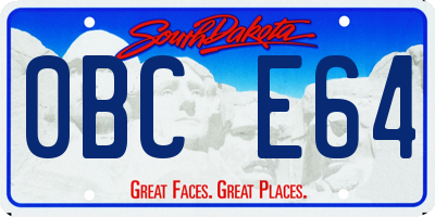 SD license plate 0BCE64
