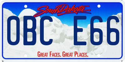 SD license plate 0BCE66