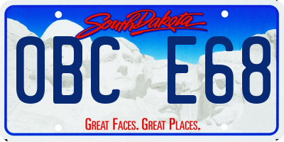 SD license plate 0BCE68