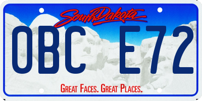 SD license plate 0BCE72
