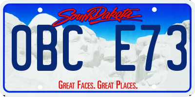 SD license plate 0BCE73