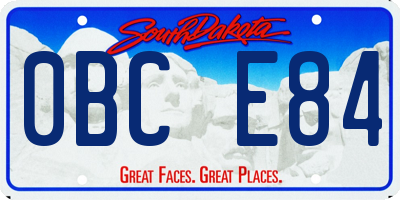 SD license plate 0BCE84