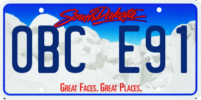SD license plate 0BCE91