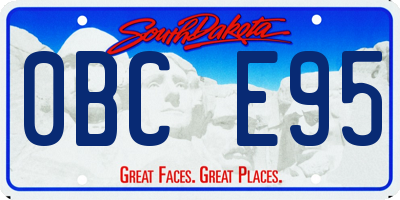 SD license plate 0BCE95