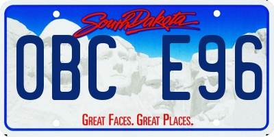SD license plate 0BCE96