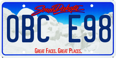 SD license plate 0BCE98
