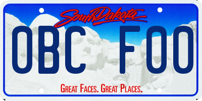 SD license plate 0BCF00