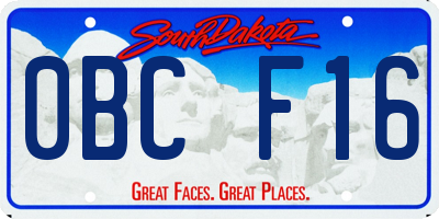 SD license plate 0BCF16
