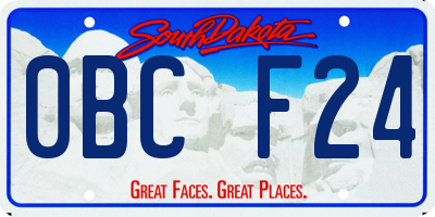 SD license plate 0BCF24