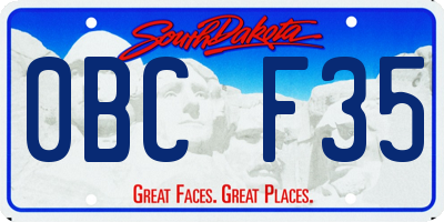 SD license plate 0BCF35