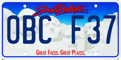 SD license plate 0BCF37