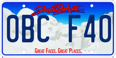 SD license plate 0BCF40