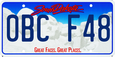 SD license plate 0BCF48