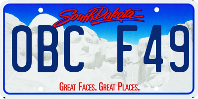 SD license plate 0BCF49