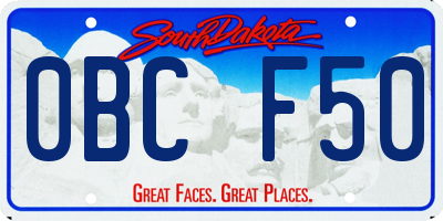 SD license plate 0BCF50