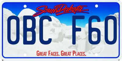 SD license plate 0BCF60