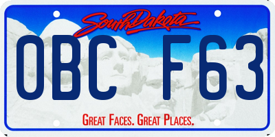 SD license plate 0BCF63