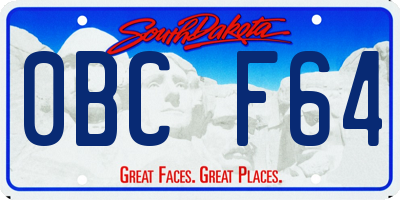 SD license plate 0BCF64