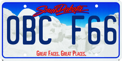 SD license plate 0BCF66