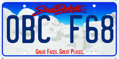 SD license plate 0BCF68